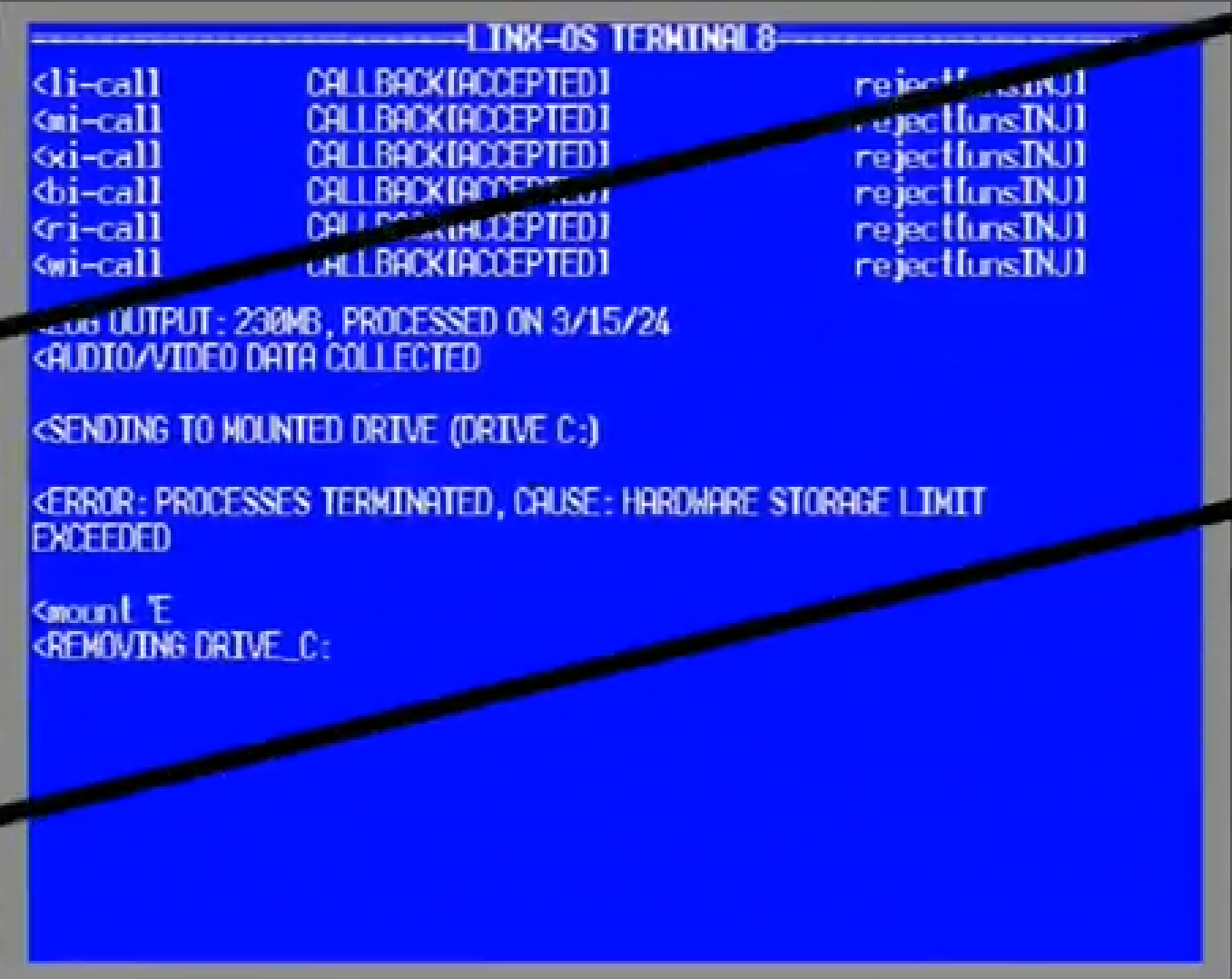 LINX-OS Terminal 8 screen